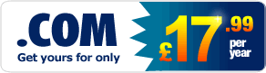 .com domain names from £17.99 per year